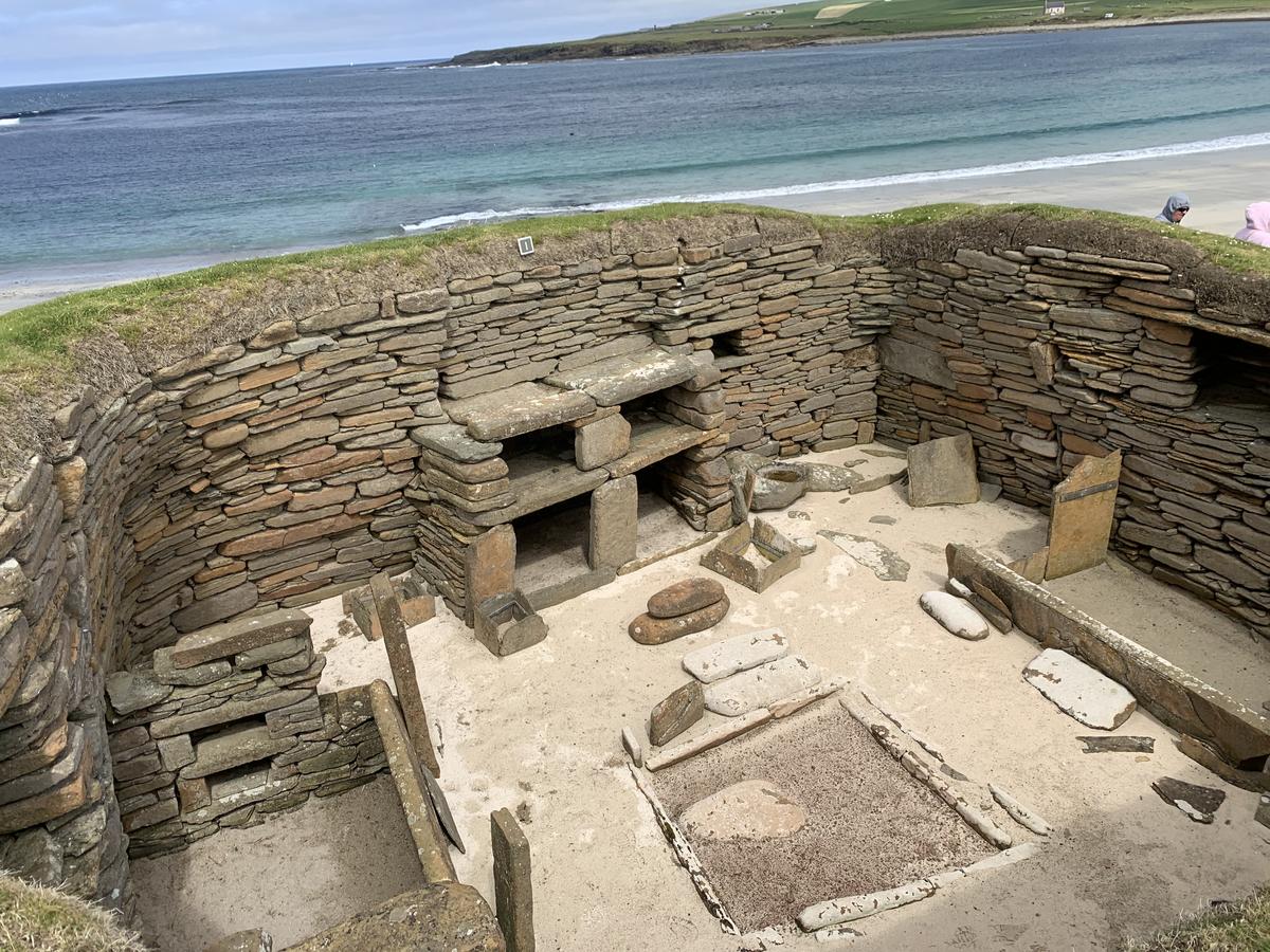 <p>Skara Brae Neolithic site In Souls of Scapa Flow, Alan Muir takes Helen Hughes here.</p>