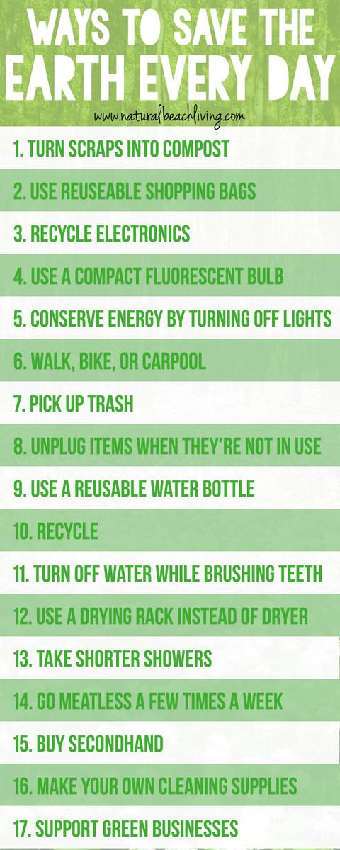Ways to help save the planet