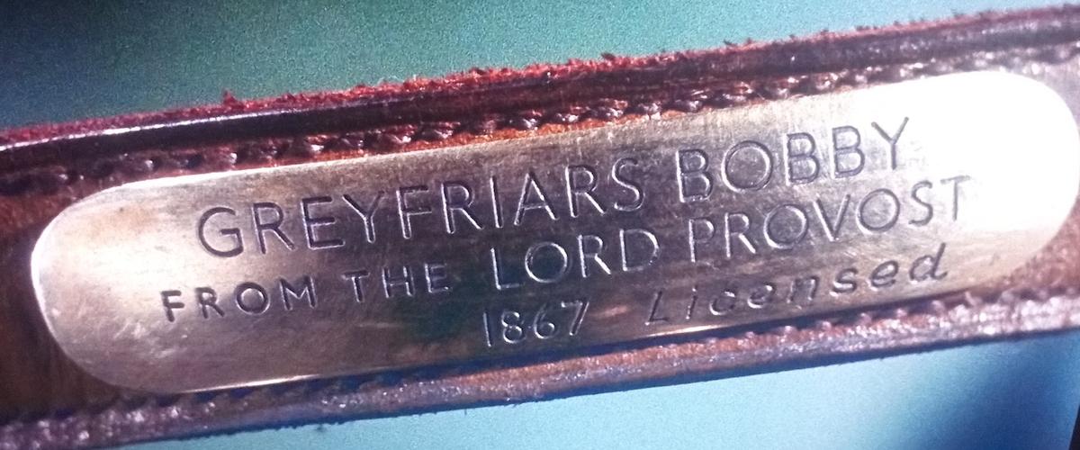 <p>The collar made for the film. An exact replica of the real Greyfriars Bobby's collar.</p>