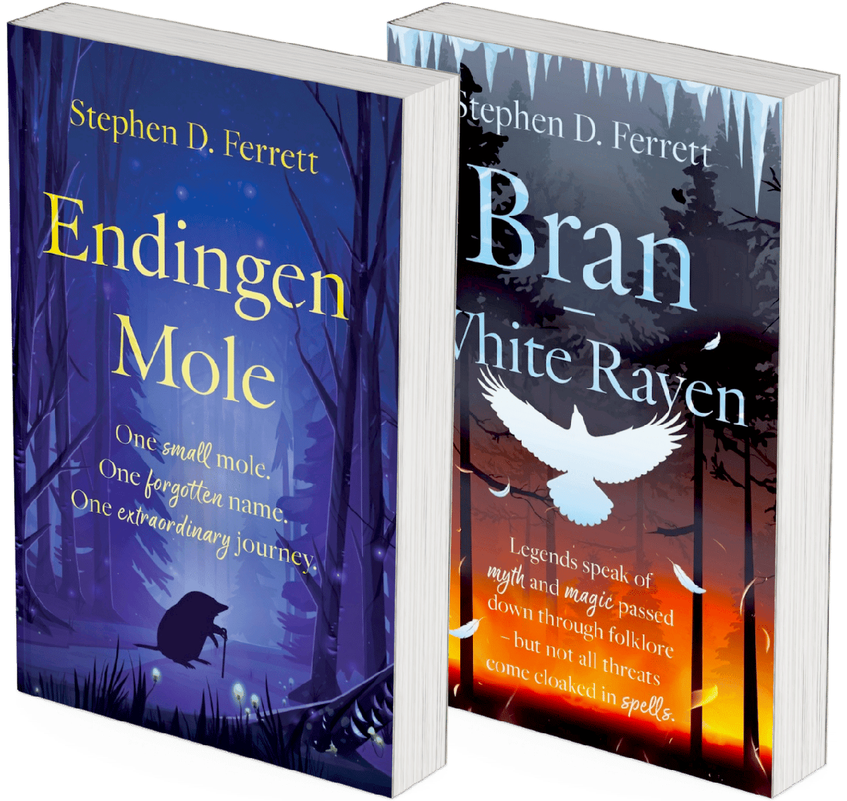 Endingen Mole and Bran — White Raven book covers