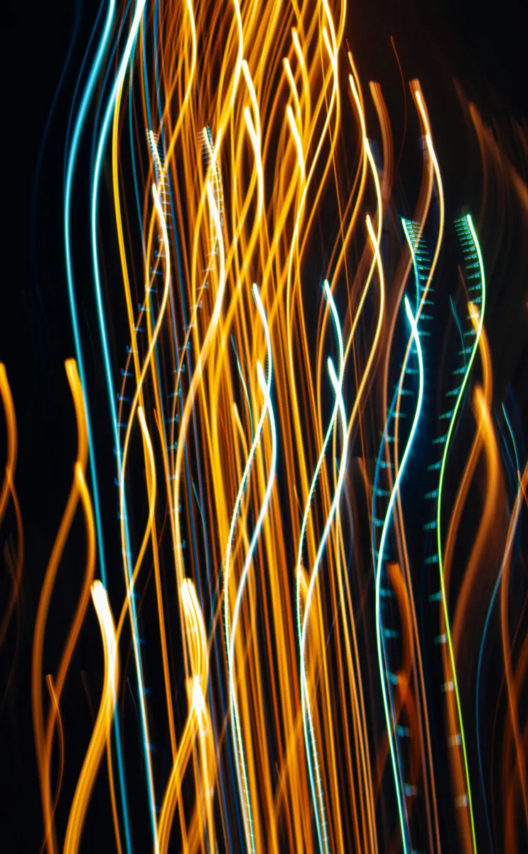 Glowing lines suggesting a fast digital network