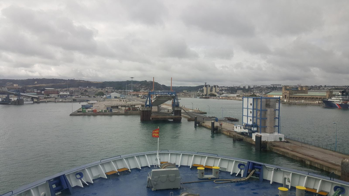 Docking at Cherbourg