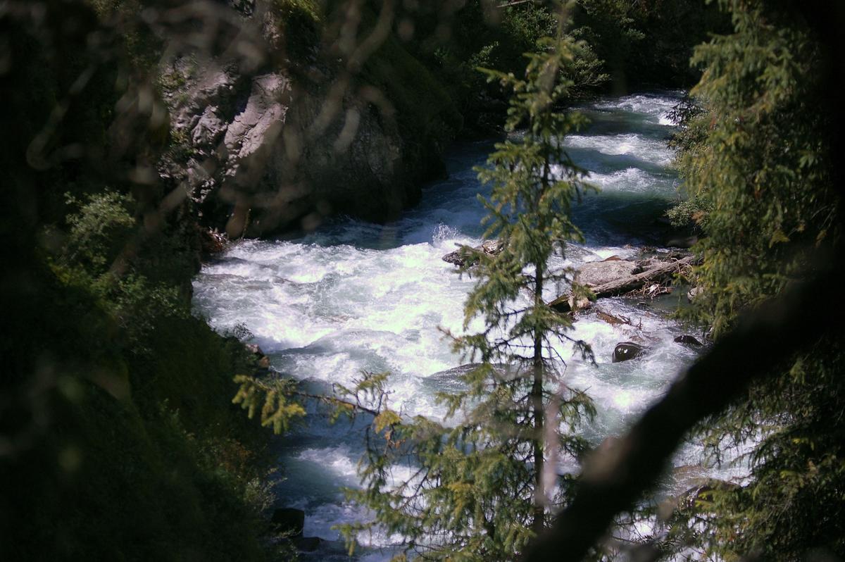 Glacier melt torrent