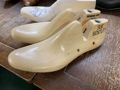 Wooden shoe lasts made for Sue Bentley at Springline
