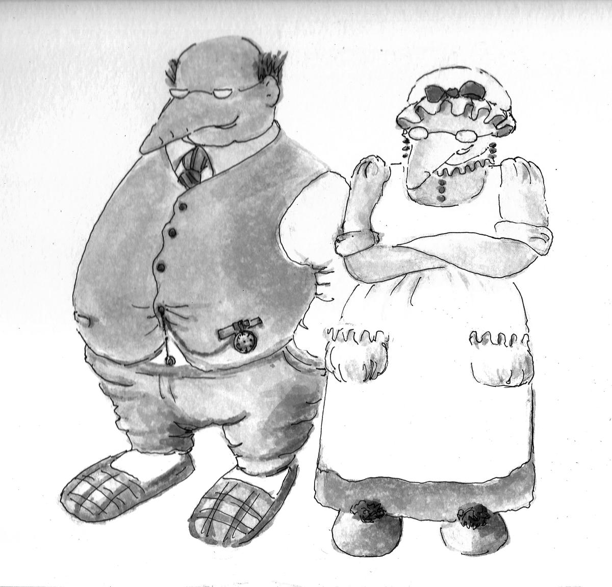 Mr & Mrs Mole aka Albert and Edwina Molesworthy