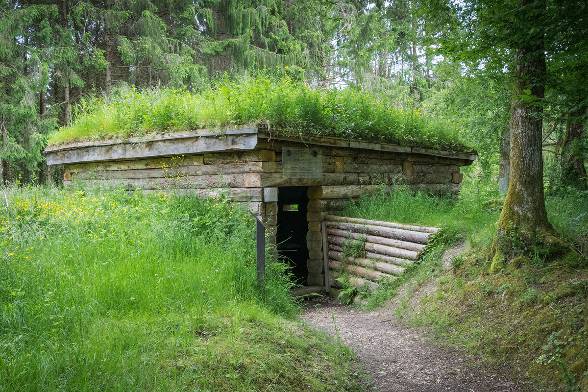 The recently restored bunker close to the site of Kilometre Zero on the Swiss border