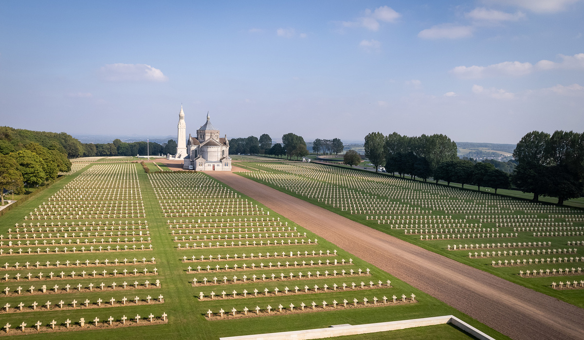French military cemetery at Note Dame de Lorette