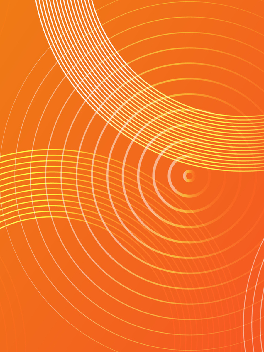 Abstract orange and red gradient geometric shape circle background