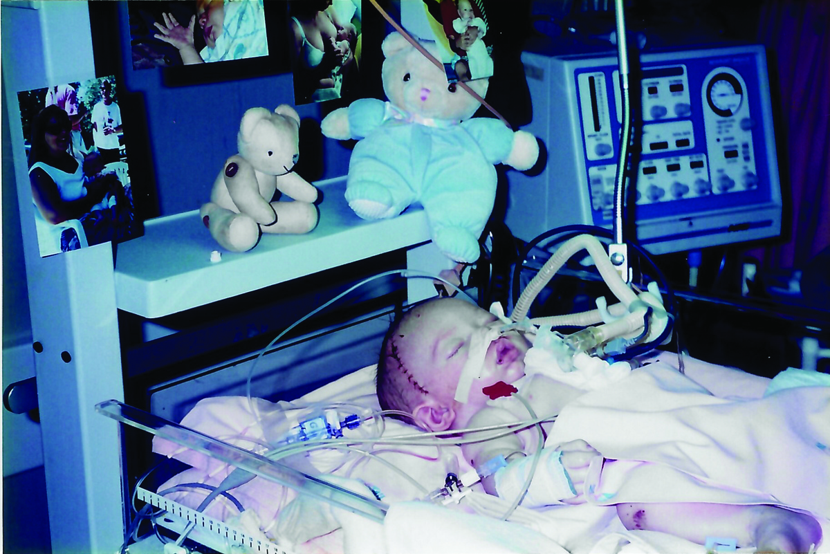 <p>Timmy in the ICU</p>
