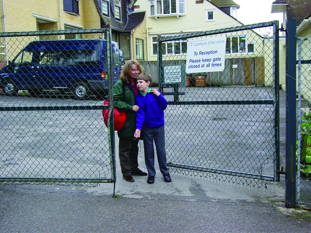<p>Fran and Timmy at The Forum School</p>