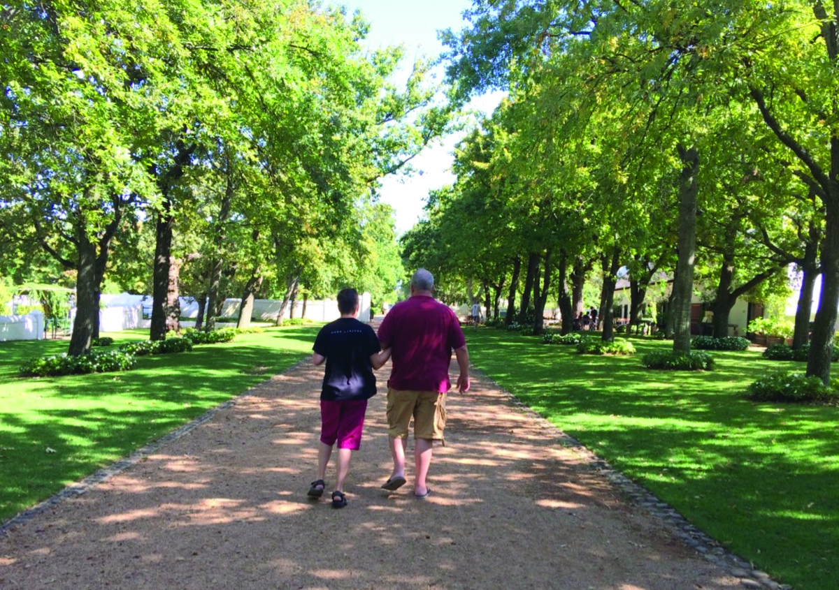 <p>Timmy and Emil at Boschendal</p>