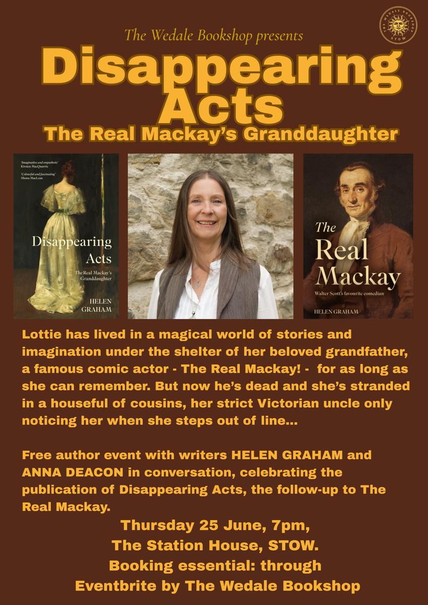 Disappearing Acts author event at Wedale Bookshop