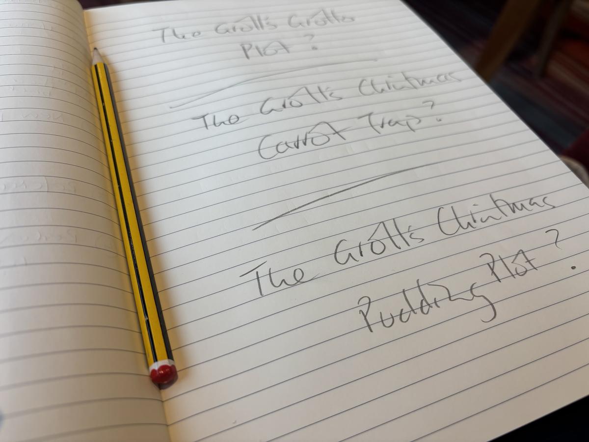 Trying to decide on a title for the Groll's Christmas story...