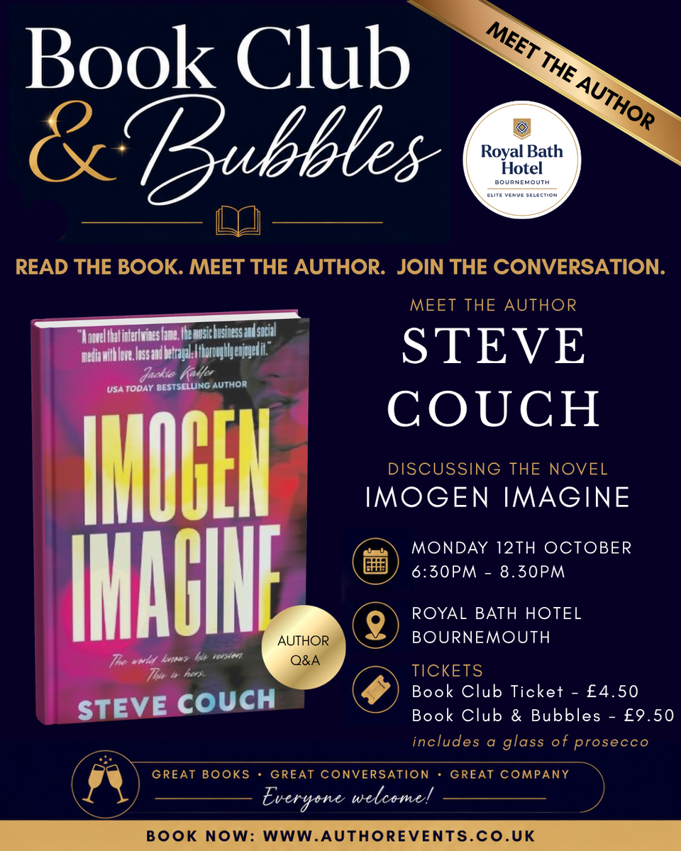 Author Events Book Club and Bubbles