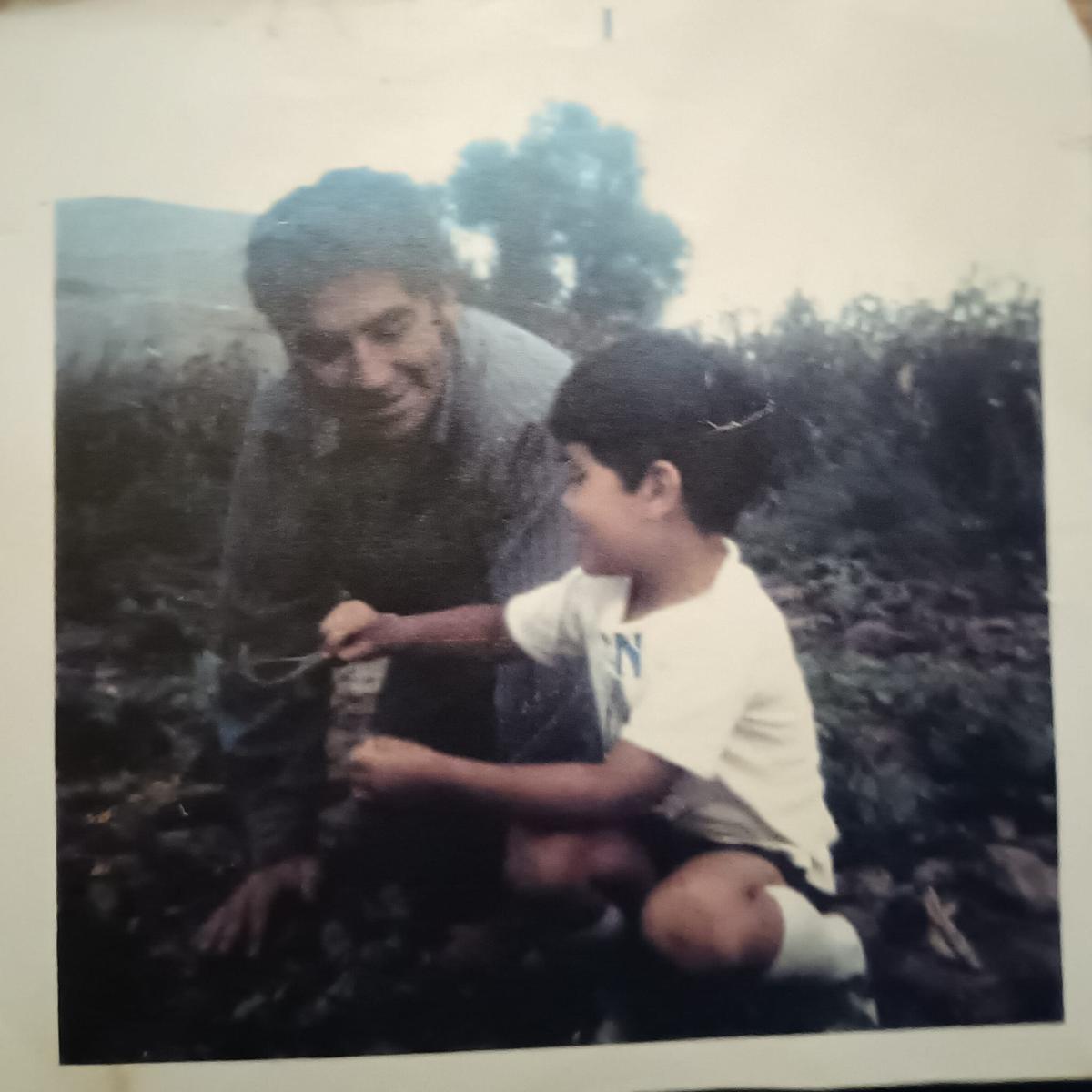 <p>My dad with my older brother Ben - 1974</p>