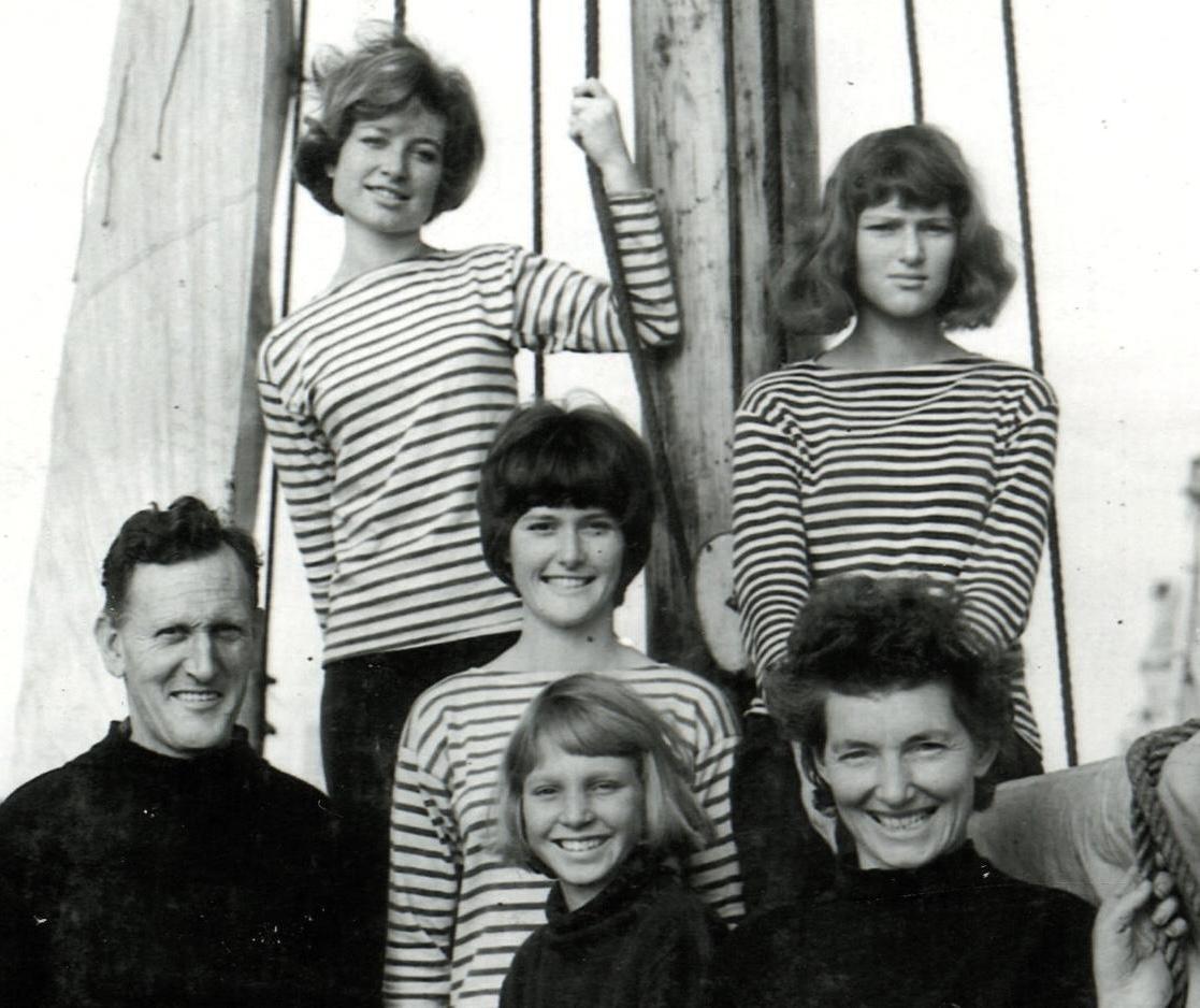 Geraldine Griffin and her family about to set sail from Poole in 1965