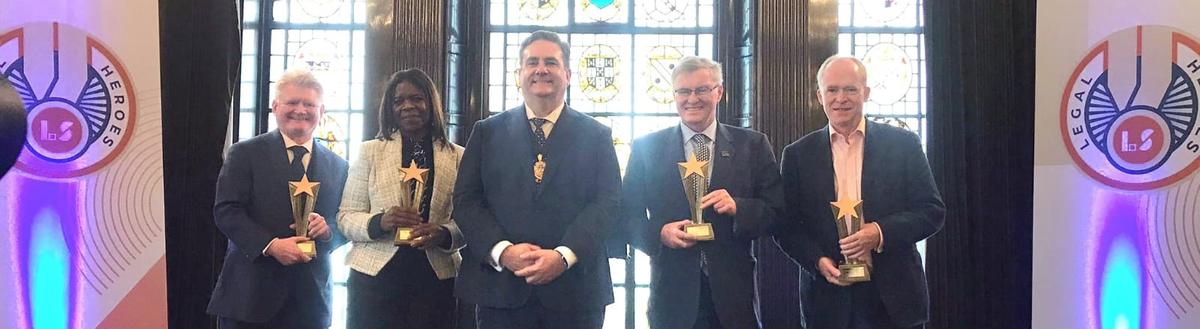 Pauline Campbell and other winners of The Law Society Legal Heroes 2024 award