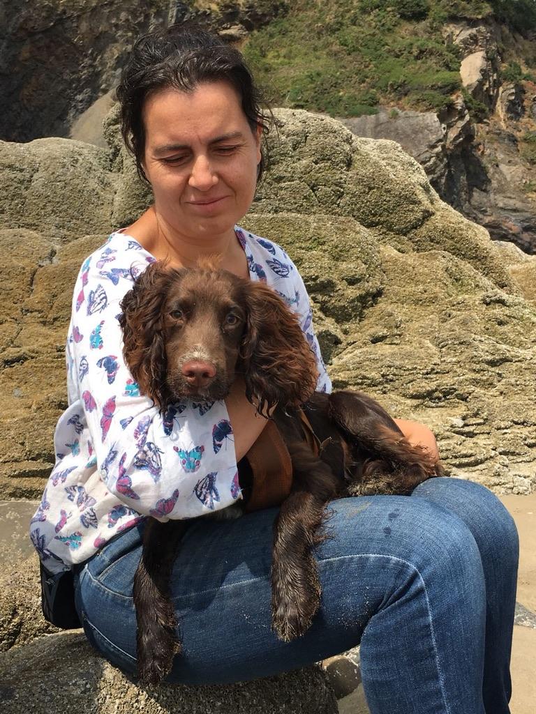 Claire Fuge and her dog