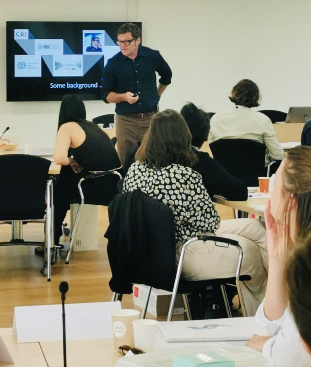 Tom Hadley presenting to delegates at a training workshop