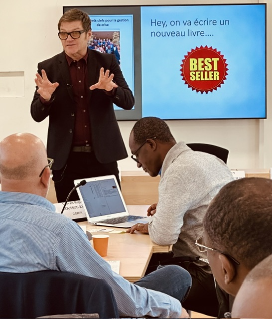 Tom Hadley presenting a session on writing and storytelling