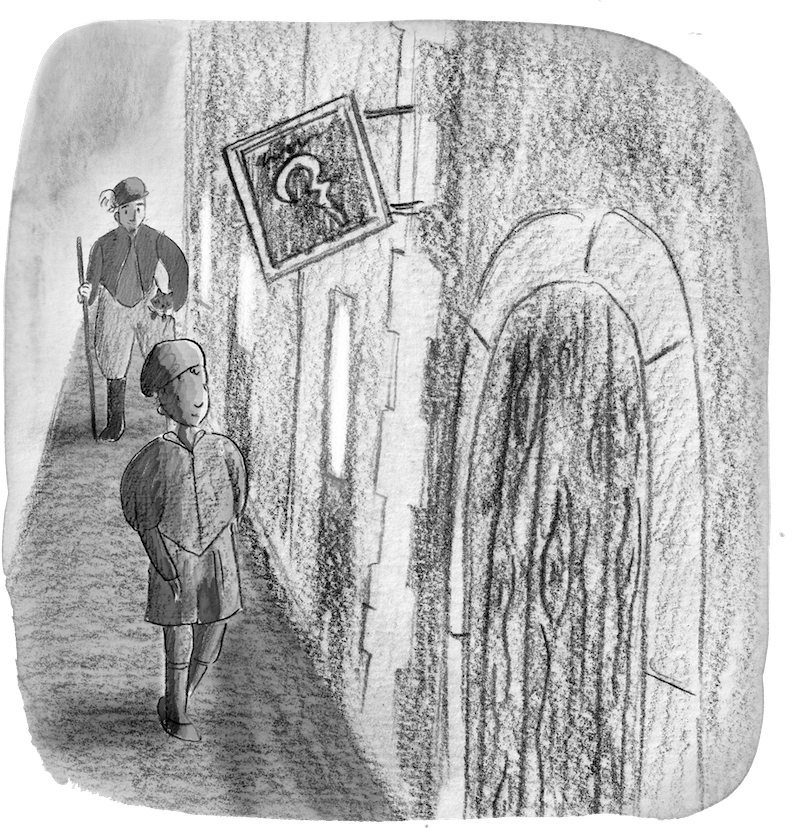 Graphic from The Adventures of Turnbroach Tom and Briar the Hampton Court Cat