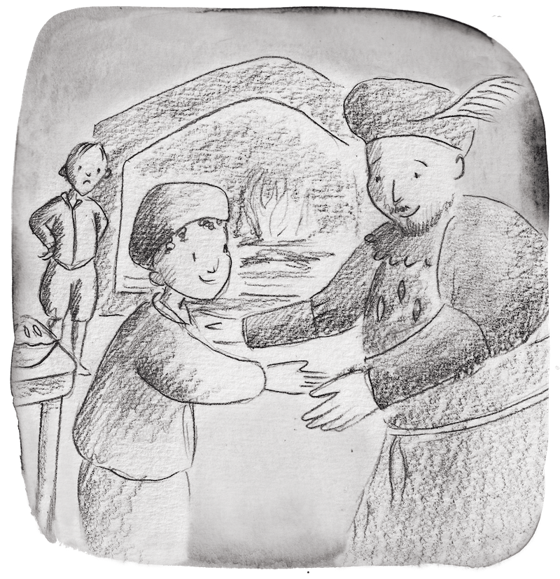 Graphic from The Adventures of Turnbroach Tom and Briar the Hampton Court Cat