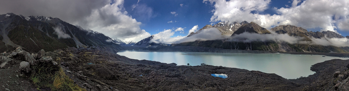 The South Island of New Zealand is gloriously scenic with snow-capped mountain peaks, glaciers and lakes. Auckland, the largest city, is in a semi-tropical zone at the north of the North Island.
