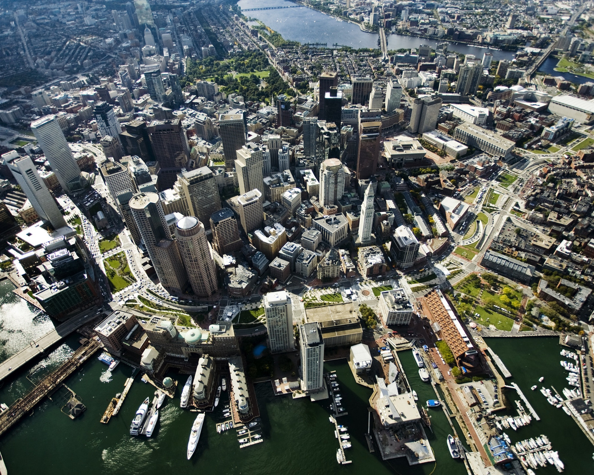 Boston aerial photo.