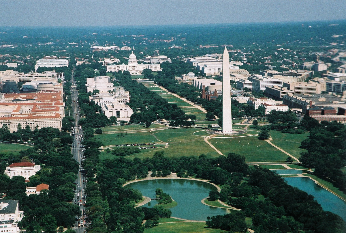 Washington DC aerial photo.