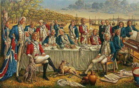 Captain Arthur Phillip of the British Navy commanded the First Fleet that arrived in Sydney Harbor in January 1788 with 750 convicts.