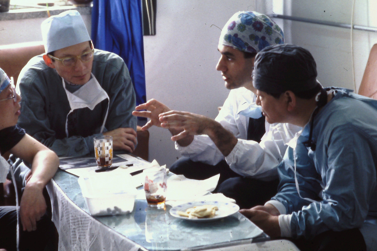 Teaching pediatric heart surgery in Shanghai, China, part of more than 25 years of work with Project Hope.