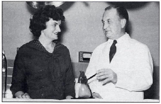 Robert E Gross  was the first to successfully close a patent ductus arteriosus in 1938, thereby opening the field of congenital heart surgery.  He is shown here with his first patient who was seven years old at the time of her surgery.