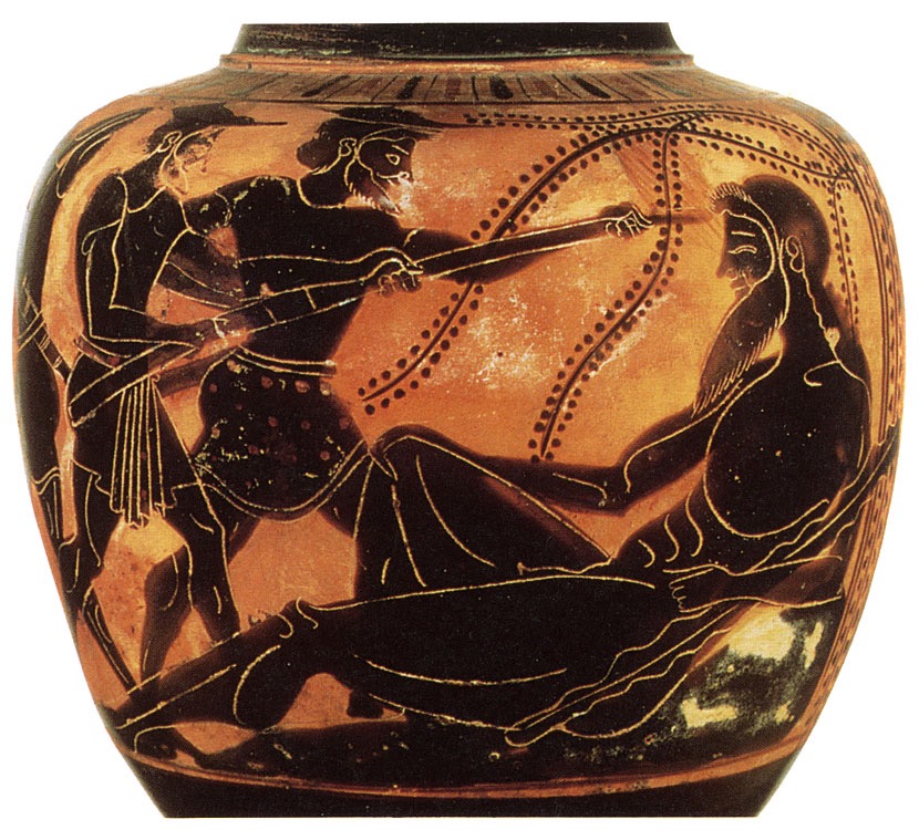 Odysseus blinds the Cyclops