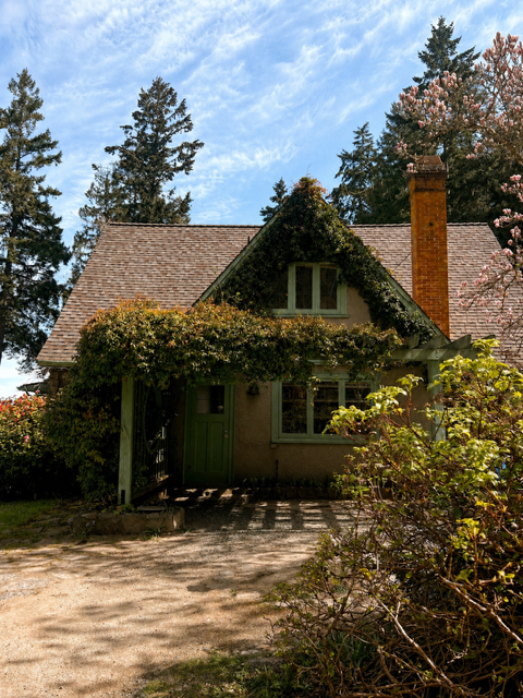 Old country house at dusk